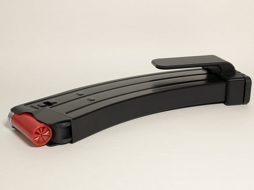 Tokarev T1919 12ga magazine belt hanger side view with speedloader
